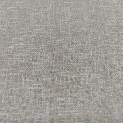 Tecido bege claro com padrão de linhas cruzadas brancas.