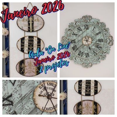 Relógio de parede vintage verde com números romanos e painéis ovais decorativos pendurados