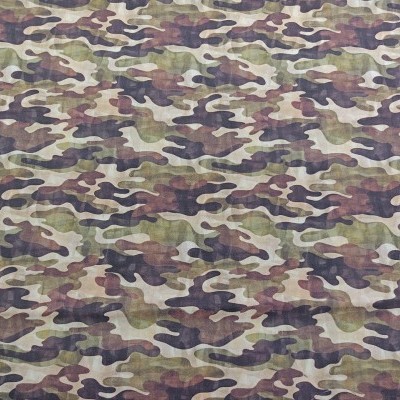 Tecido camuflado em tons terra