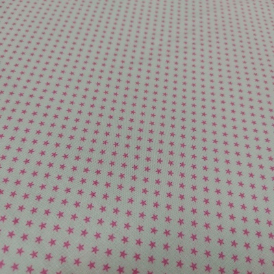 tecido branco com estrelas rosa pequenas