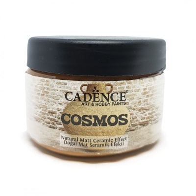 Frasco de tinta Cadence Cosmos com tampa preta e rótulo bege com padrão de pedras