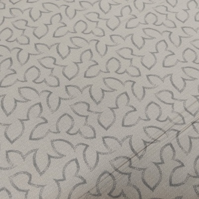 Tecido bege com padrão cinza abstrato e dobra