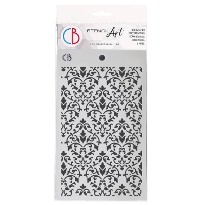 Stencil ornamental em padrão repetitivo para trabalhos manuais