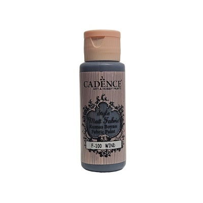 Frasco de tinta para tecido mate Cadence F-100 WIND cinza