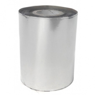 Rolo de fita adesiva metálica prateada