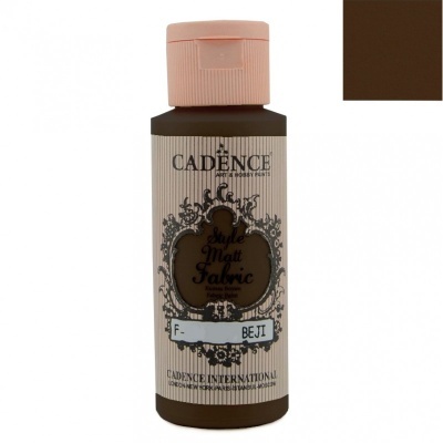 Frasco marrom de tinta Cadence com tampa rosa e rótulo decorativo