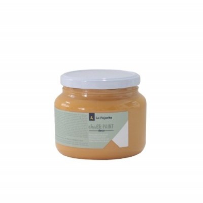 Frasco de tinta chalk paint da marca La Pajarita cor castanho claro com tampa branca