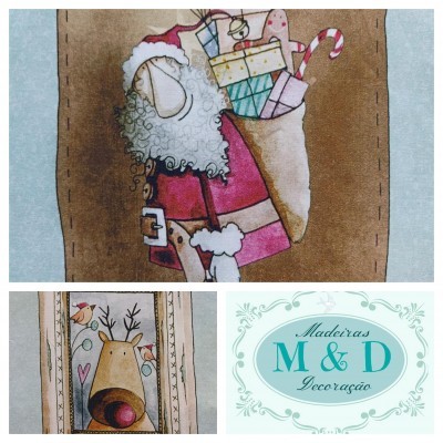 Ilustrações de Natal e logótipo Madeiras M&D Decoração