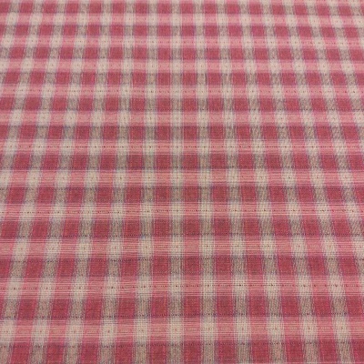 Tecido xadrez rosa e branco com padrão quadriculado