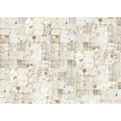 papel de parede padrão cartas antigas bege castanho vintage