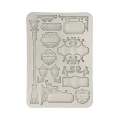 Moldes de silicone cinzentos para placas decorativas e candeeiros
