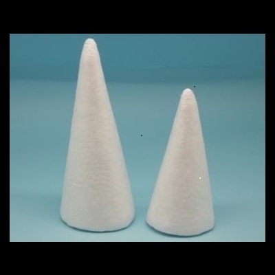 Dois cones de esferovite brancos sobre fundo azul
