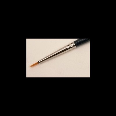 Pincel de pintura fino com cabo preto e virola metálica