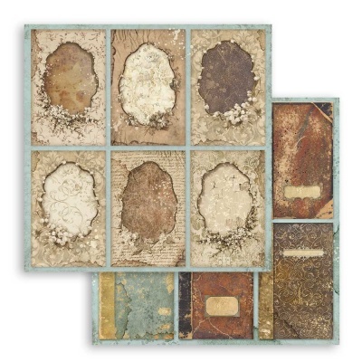 Cartões decorativos com aparência vintage e texturas envelhecidas