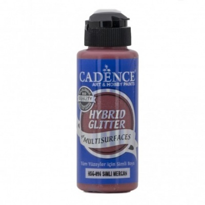 Frasco de tinta Cadence Hybrid Glitter bordô com glitter para múltiplas superfícies