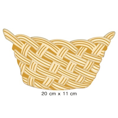 Cesta trançada em vime com alças e medidas 20x11 cm