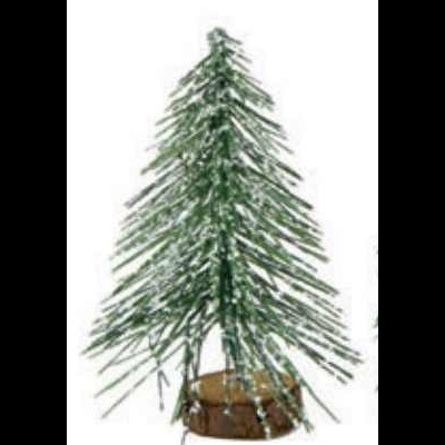 Árvore de Natal decorativa artificial pequena verde com base de madeira