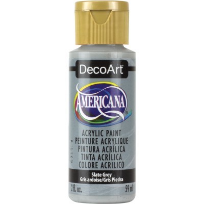 Frasco de tinta acrílica Americana Slate Grey da DecoArt