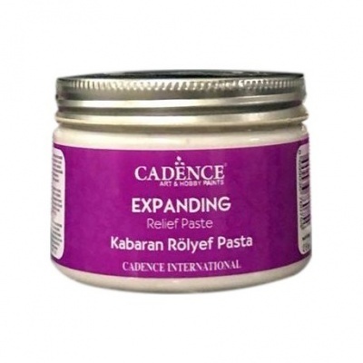 Pote de pasta de relevo Cadence Expanding com rótulo roxo