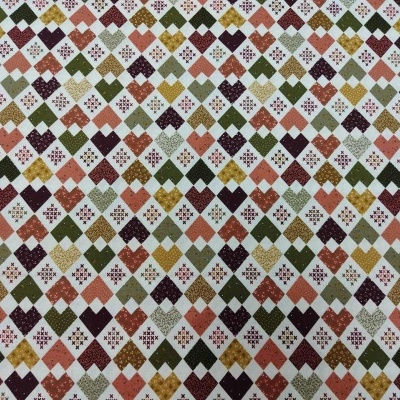 Pano de tecido com padrão geométrico colorido em losangos