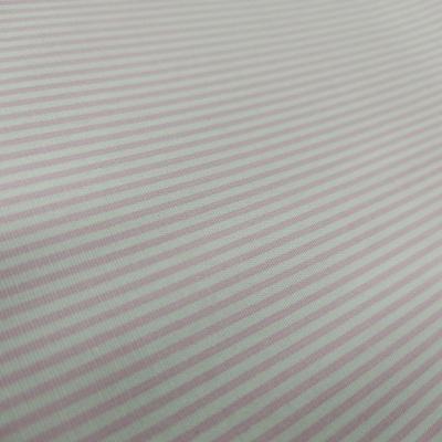 tecido riscado rosa claro e branco