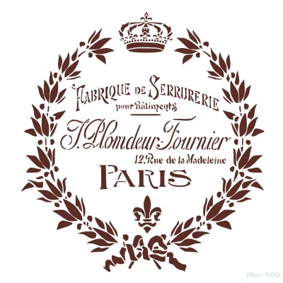 Logótipo vintage com texto e coroas em castanho sobre fundo branco