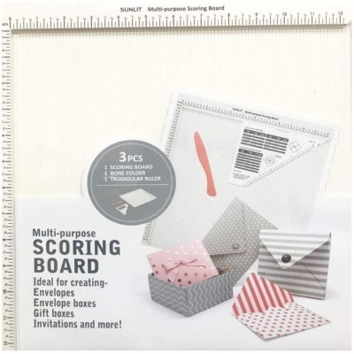 Conjunto de tábua de vincar multiusos com régua, espátula e régua triangular para trabalhos de papel