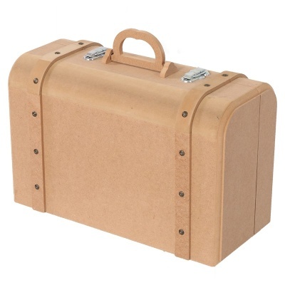 Mala castanha clara com alça e fechos prateados