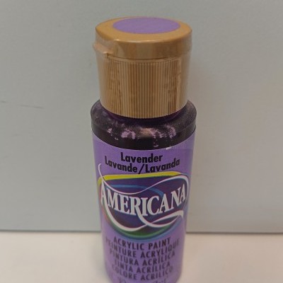 Frasco de tinta acrílica lavanda Americana com tampa castanha clara