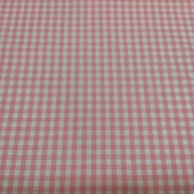 tecido xadrez rosa e branco com padrão de quadrados pequenos