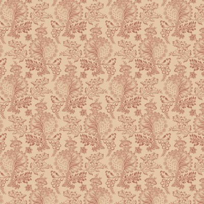 Papel de parede com padrão de folhas vinhos sobre fundo bege