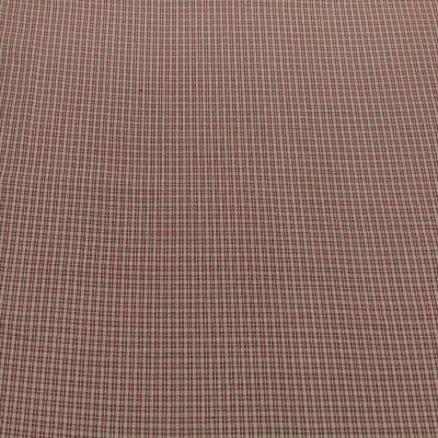 Tecido xadrez rosa claro, creme e vermelho com linhas finas