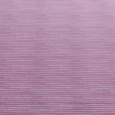 Tecido rosa com riscas horizontais finas brancas
