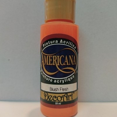 Frasco de tinta acrílica Americana cor Blush Flesh com tampa amarela