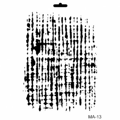 Carimbo quadriculado preto com padrão de riscos, modelo MA-13