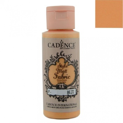 Frasco de tinta para tecido CADENCE bege com rótulo clássico e tampa de rosca