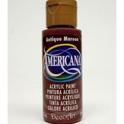 Frasco de tinta acrílica Americana Antique Maroon com tampa castanha