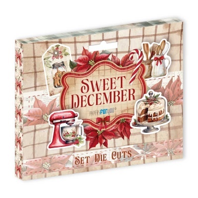 Caixa decorativa com tema natalício e texto Sweet December