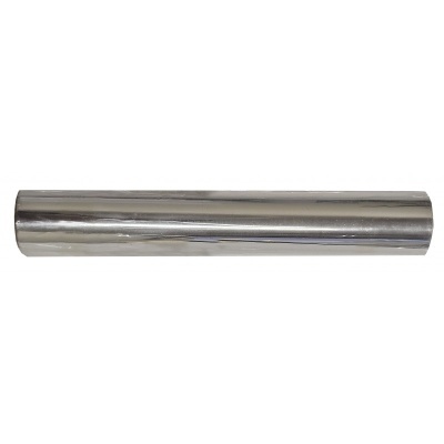 Rolo de alumínio prateado com superfície brilhante