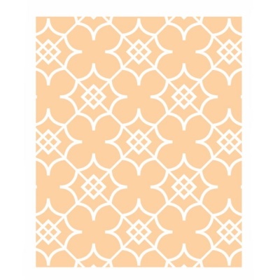 Padrão geométrico salmão e branco com cruzes e diamantes