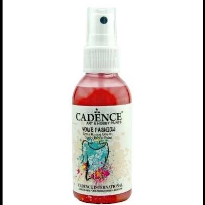 Frasco de spray vermelho Cadence Art & Hobby Paints para tecido