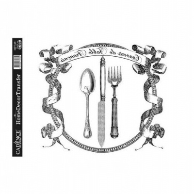 Talheres antigos em ilustração preta e branca com texto decorativo