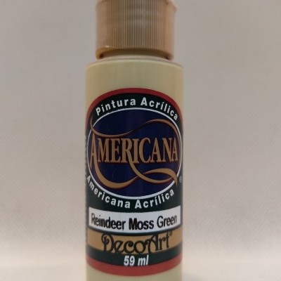 Frasco de tinta acrílica Americana DecoArt 59 ml cor Reindeer Moss Green