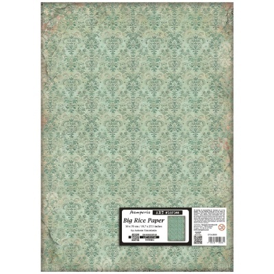 Papel decorativo Stamperia Art Stories Big Rice Paper com padrão floral vintage