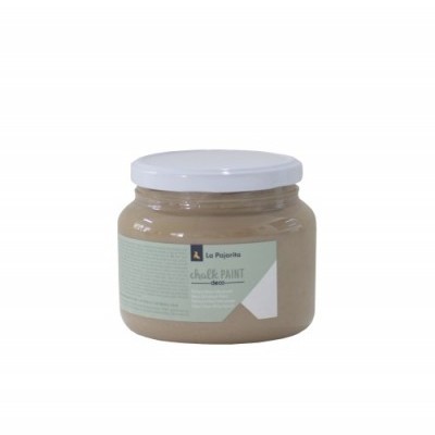 Frasco de tinta chalk paint bege com tampa branca