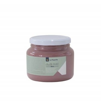 Pote de tinta chalk paint rosa antigo com tampa branca