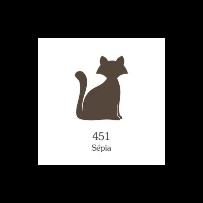 Silhueta de gato em sépia com texto 451 Sépia