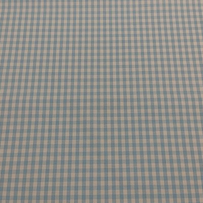 Tecido xadrez azul e branco com padrão em pequenos quadrados