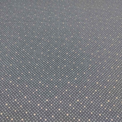 Tecido cinzento com padrão de pequenas cruzes brancas