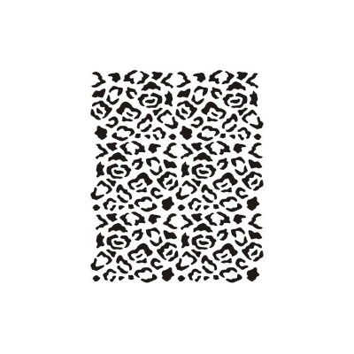 Pano branco com padrão preto de manchas ou flores estilizadas